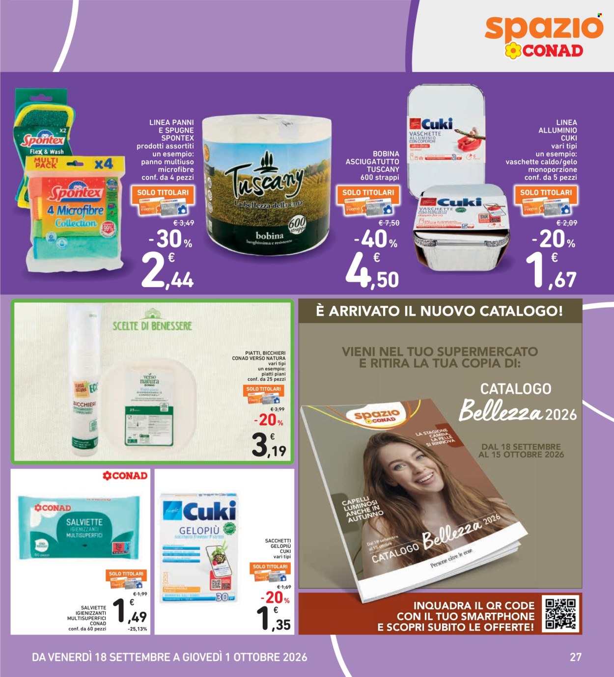 Volantino Spazio Conad - 18/9/2026 - 1/10/2026. Pagina 27