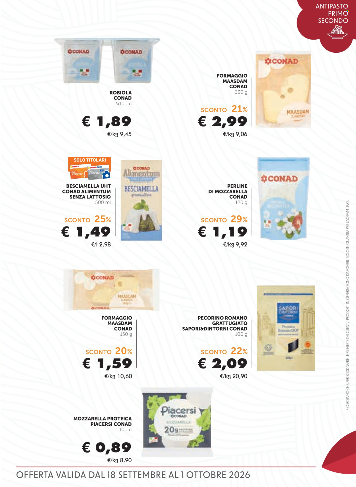 Volantino Conad - 18/9/2026 - 1/10/2026. Pagina 9