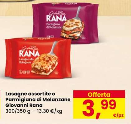 Lasagne assortite o Parmigiana di Melanzane Giovanni Rana