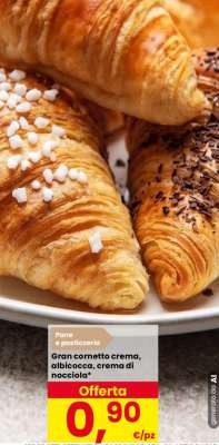 Gran cornetto crema, albicocca, crema di nocciola