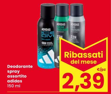 Deodorante spray assortito adidas