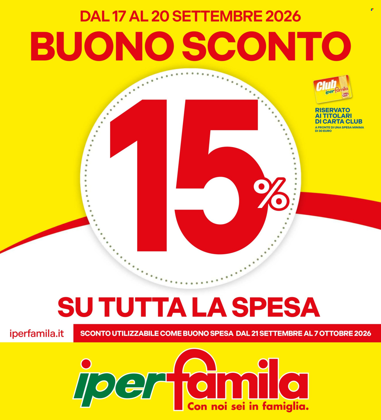 Volantino Famila - 17/9/2026 - 7/10/2026. Pagina 1
