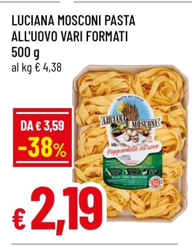 LUCIANA MOSCONI PASTA ALL'UOVO VARI FORMATI