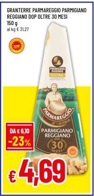 GRANTERRE PARMAREGGIO PARMIGIANO REGGIANO DOP OLTRE 30 MESI