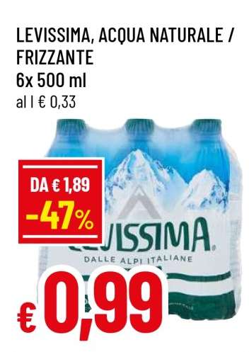 LEVISSIMA Acqua Naturale/Frizzante