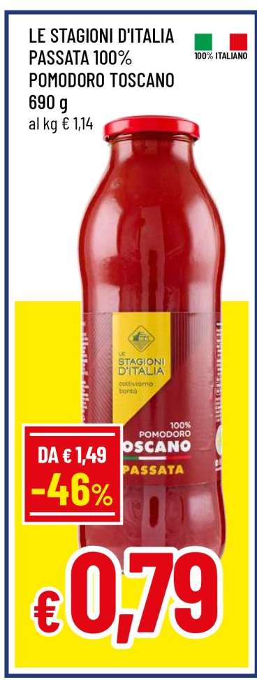LE STAGIONI D'ITALIA PASSATA 100% POMODORO TOSCANO