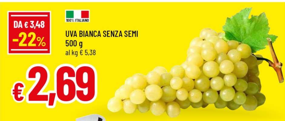 Uva bianca senza semi
