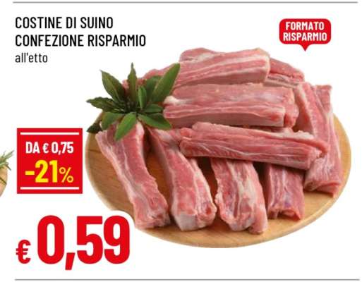 Costine di suino confezione risparmio