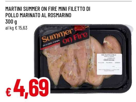 MARTINI SUMMER ON FIRE MINI FILETTO DI POLLO MARINATO AL ROSMARINO