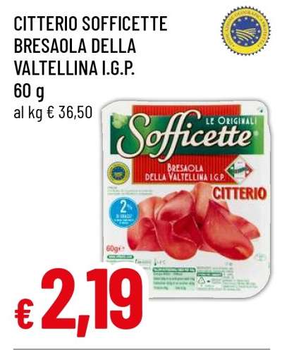 CITTERIO SOFFICETTE BRESAOLA DELLA VALTELLINA I.G.P.