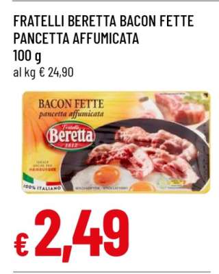 FRATELLI BERETTA BACON FETTE PANCETTA AFFUMICATA
