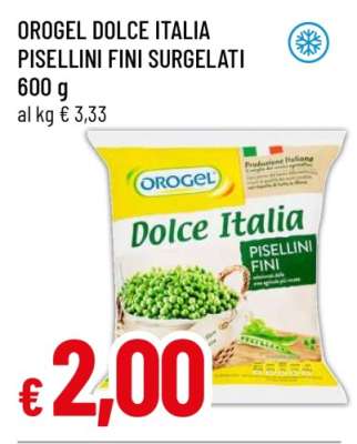 OROGEL DOLCE ITALIA PISELLINI FINI SURGELATI