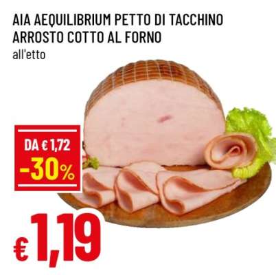 AIA AeQuilibrium Petto di Tacchino Arrosto Cotto al Forno