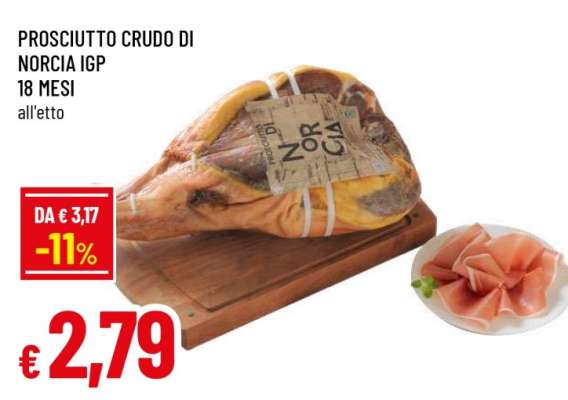 PROSCIUTTO CRUDO DI NORCIA IGP 18 MESI