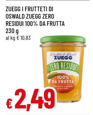 ZUEGG I FRUTTETI DI OSWALD ZUEGG ZERO RESIDUI 100% DA FRUTTA