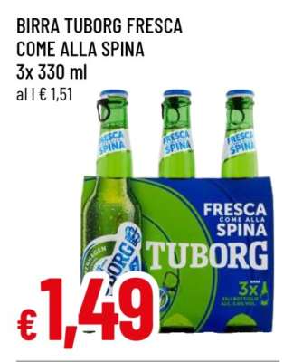 BIRRA TUBORG FRESCA COME ALLA SPINA