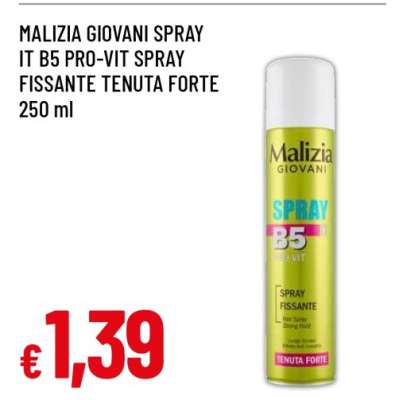 MALIZIA GIOVANI SPRAY IT B5 PRO-VIT SPRAY FISSANTE TENUTA FORTE 250 ml