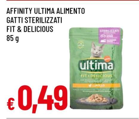 AFFINITY ULTIMA ALIMENTO GATTI STERILIZZATI FIT & DELICIOUS