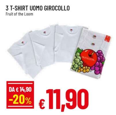 3 T-SHIRT UOMO GIROCOLLO