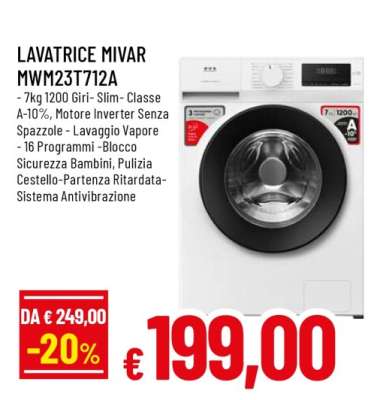 LAVATRICE MIVAR MWM23T712A