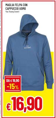MAGLIA FELPA CON CAPPUCCIO UOMO