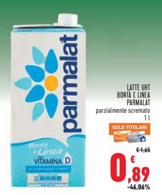 LATTE UHT BONTÀ E LINEA PARMALAT