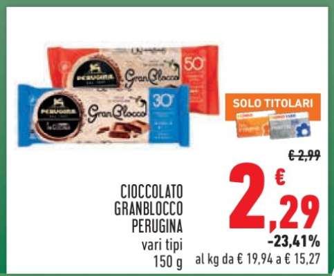 Cioccolato GranBlocco Perugina