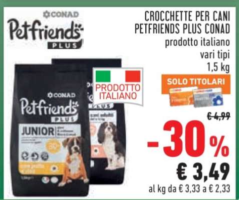 Crocchette per cani Petfriends Plus Conad