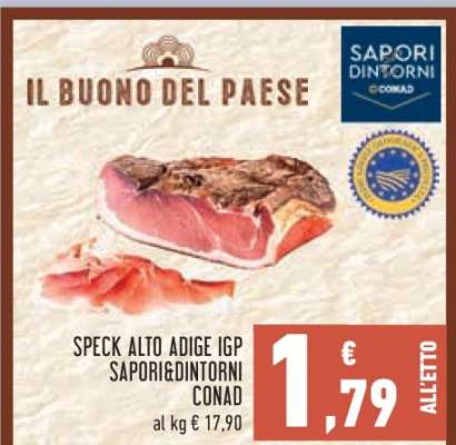 SPECK ALTO ADIGE IGP SAPORI&DINTORNI CONAD