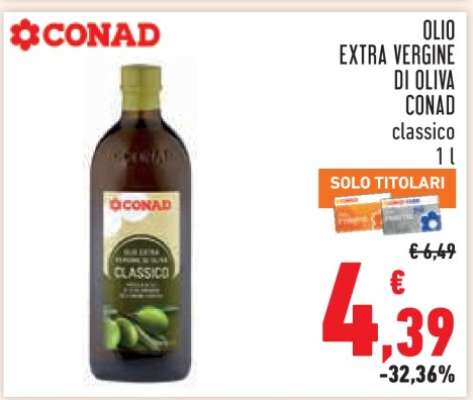 OLIO EXTRA VERGINE DI OLIVA CONAD classico