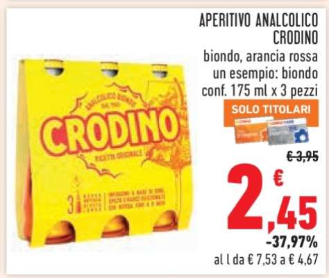 APERITIVO ANALCOLICO CRODINO