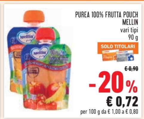PUREA 100% FRUTTA POUCH MELLIN