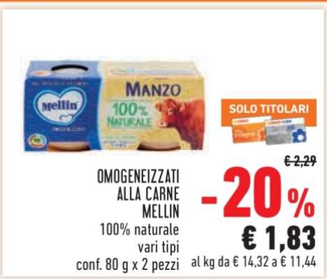 OMOGENEIZZATI ALLA CARNE MELLIN