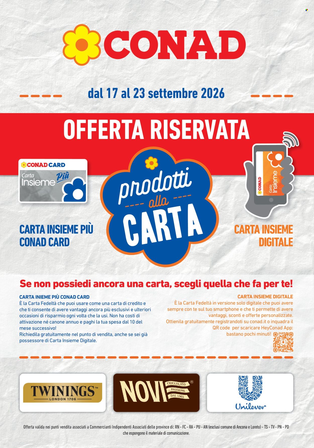 Volantino Conad - 17/9/2026 - 23/9/2026. Pagina 1