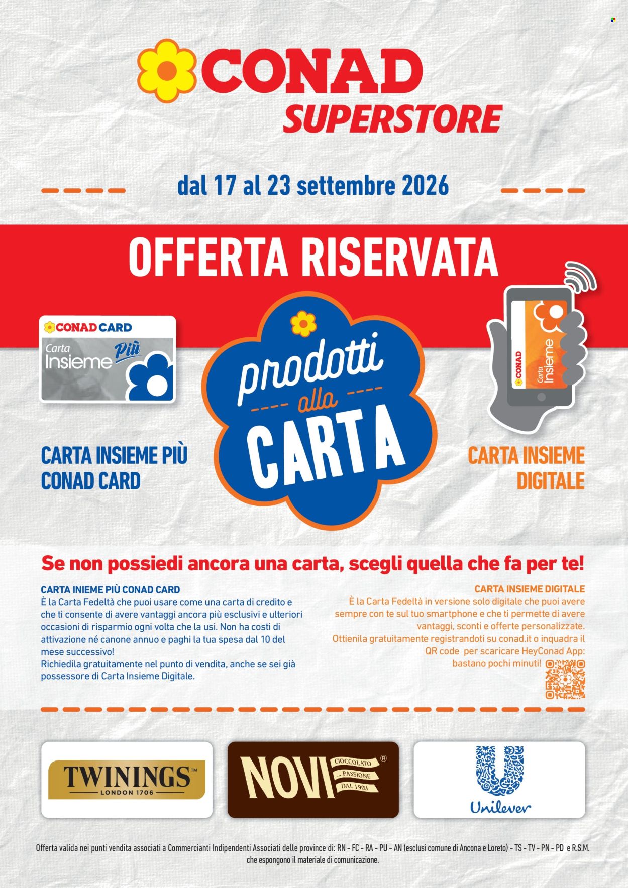 Volantino Conad Superstore - 17/9/2026 - 23/9/2026. Pagina 1