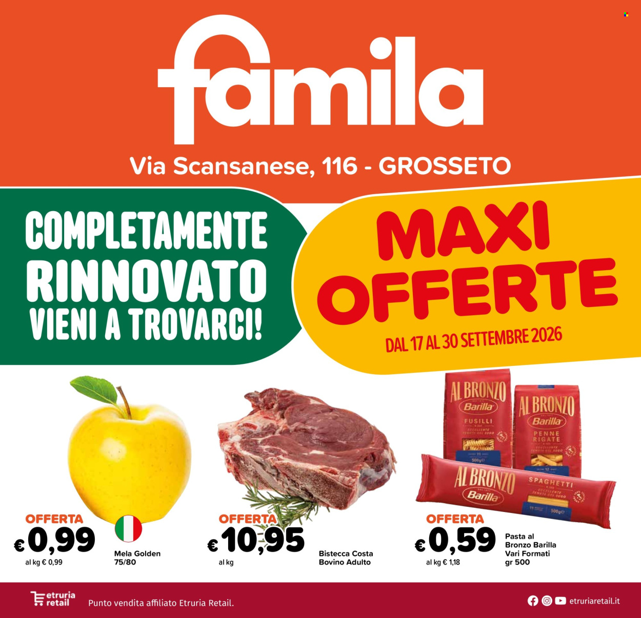 Volantino Famila - 17/9/2026 - 30/9/2026. Pagina 1