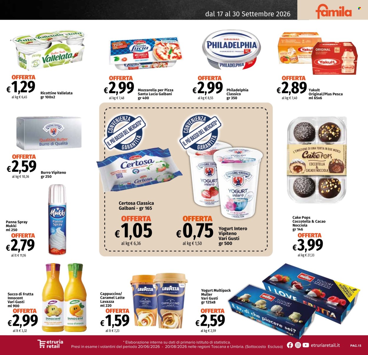 Volantino Famila - 17/9/2026 - 30/9/2026. Pagina 15