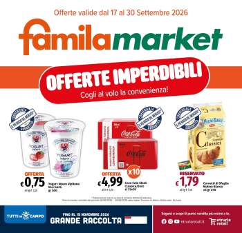 Volantino Famila - 17/9/2026 - 30/9/2026.