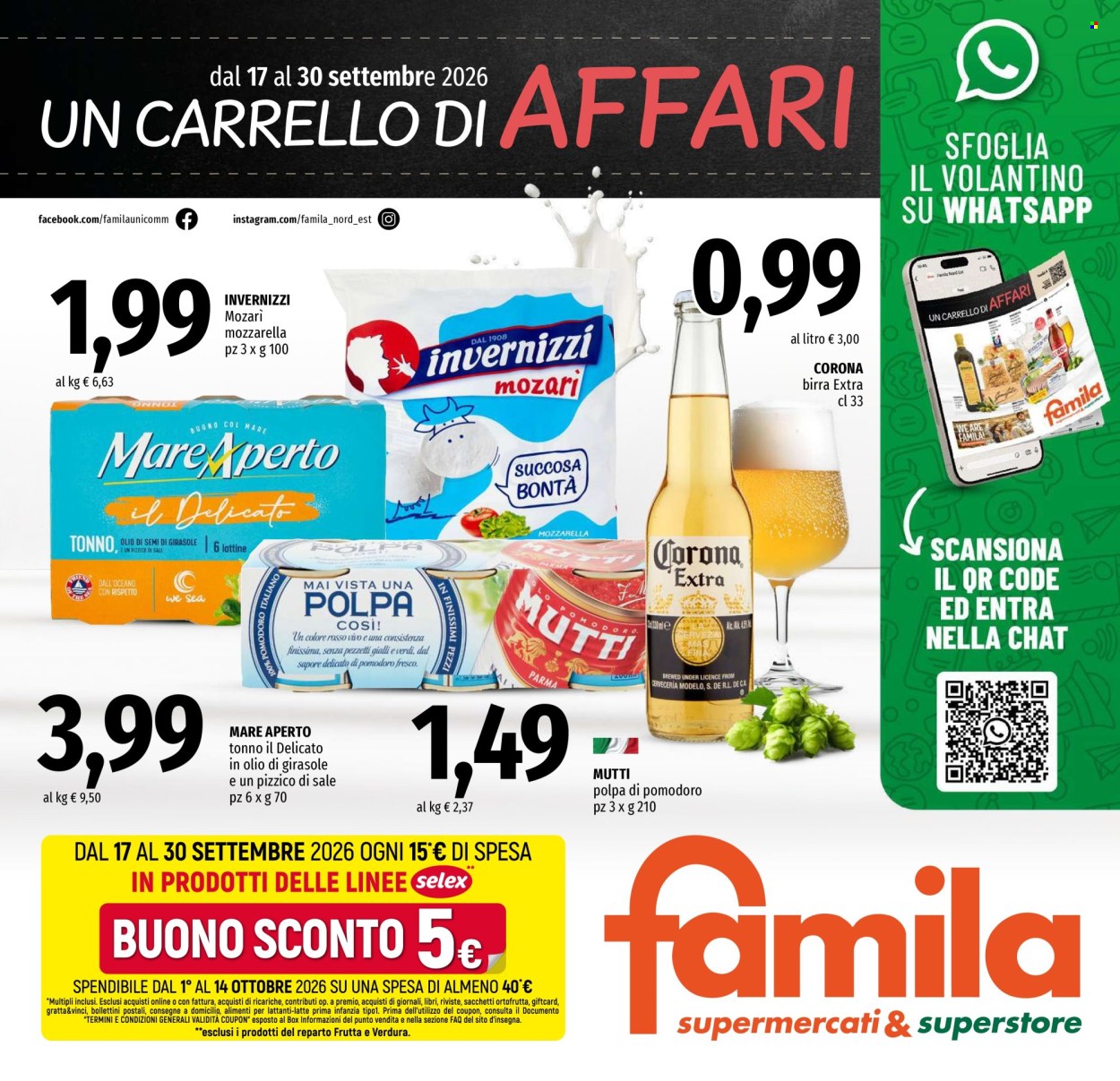 Volantino Famila - 17/9/2026 - 30/9/2026. Pagina 1
