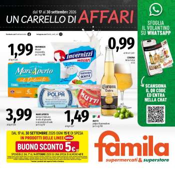 Volantino Famila - 17/9/2026 - 30/9/2026.