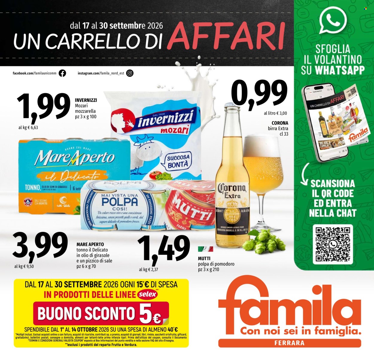 Volantino Famila - 17/9/2026 - 30/9/2026. Pagina 1