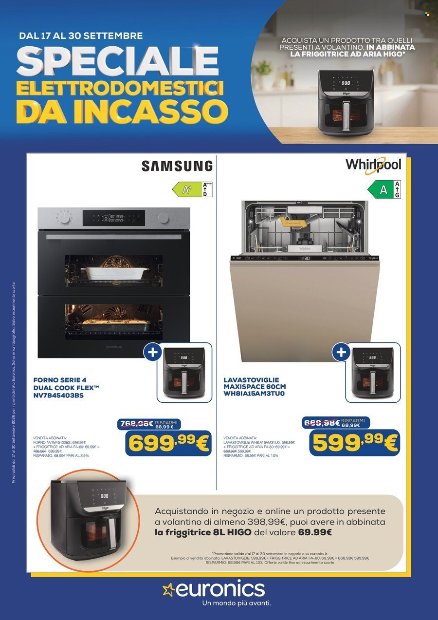 Volantino Euronics - 17/9/2026 - 30/9/2026. Pagina 1