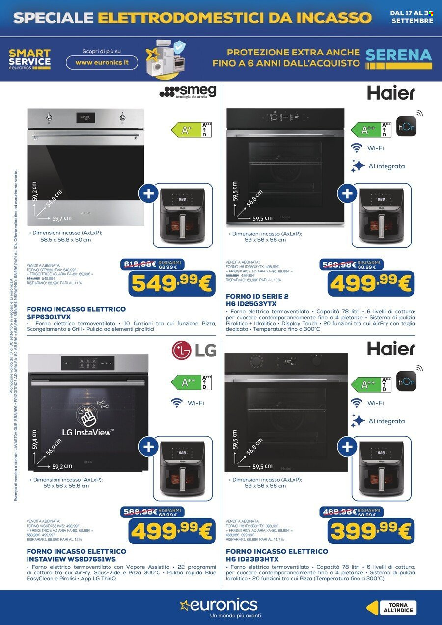 Volantino Euronics - 17/9/2026 - 30/9/2026. Pagina 9