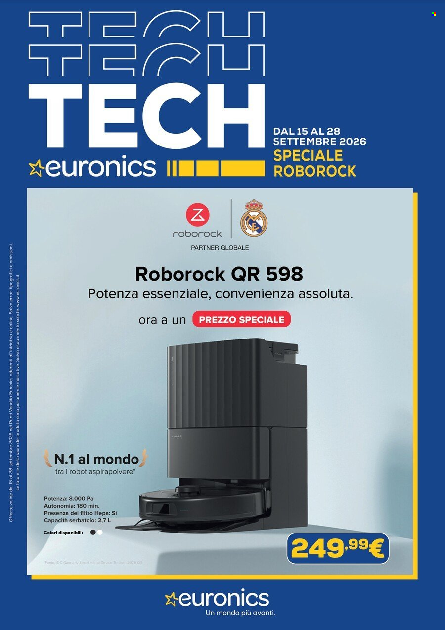 Volantino Euronics - 15/9/2026 - 28/9/2026. Pagina 1