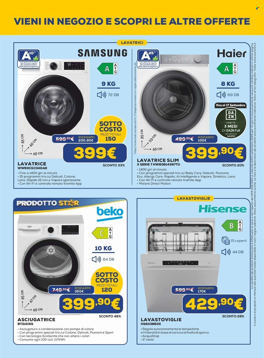 Volantino Euronics - 11/9/2026 - 23/9/2026. Pagina 16