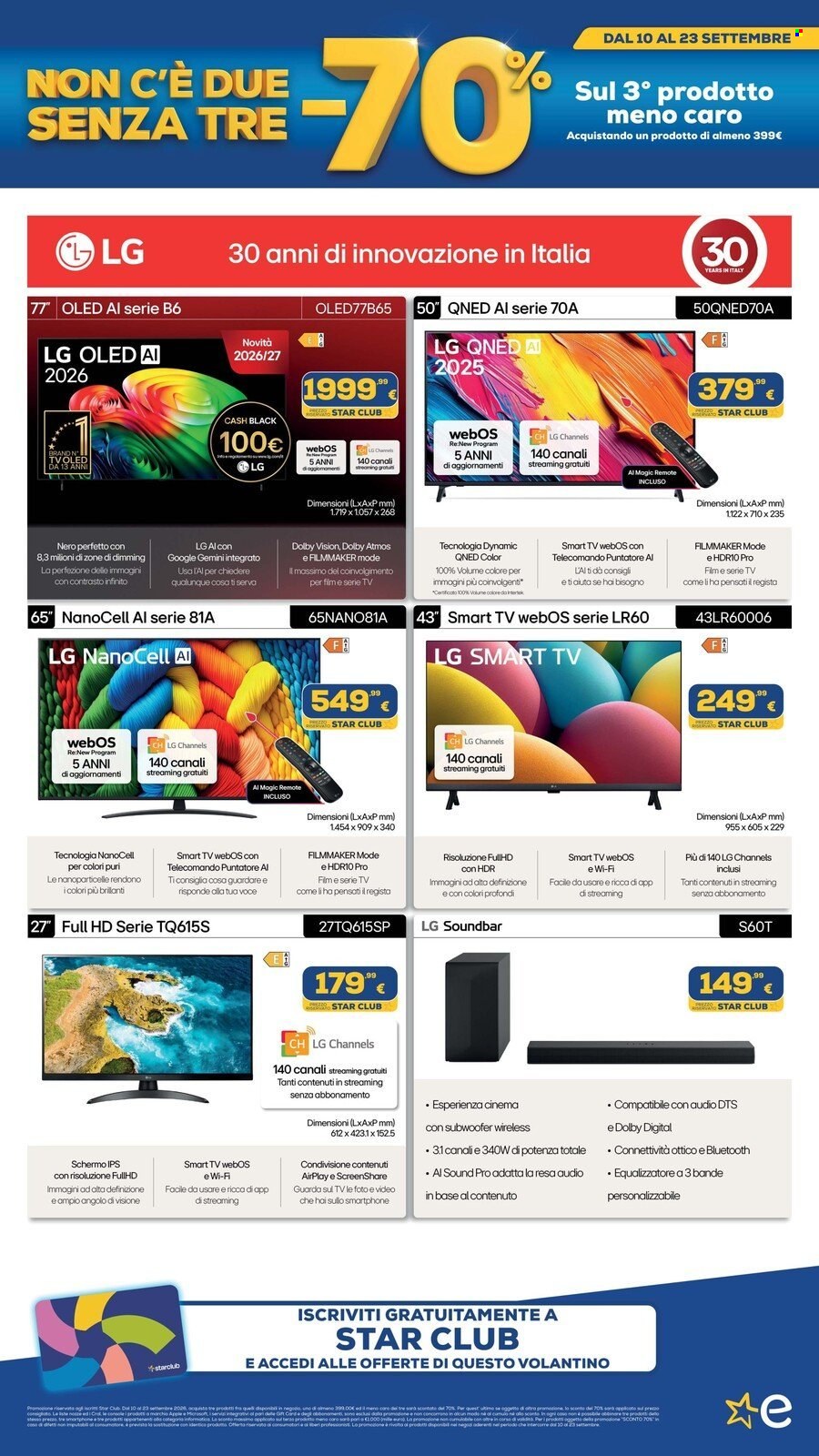 Volantino Euronics - 10/9/2026 - 23/9/2026. Pagina 7