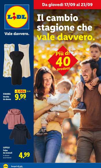 Volantino Lidl - 17/9/2026 - 23/9/2026.