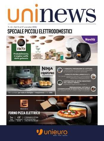 Volantino Unieuro - 16/9/2026 - 27/9/2026.