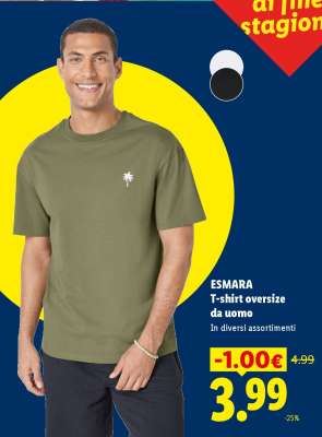ESMARA T-shirt oversize da uomo