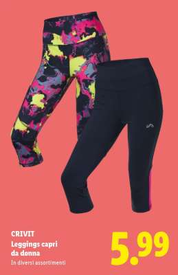 CRIVIT Leggings capri da donna